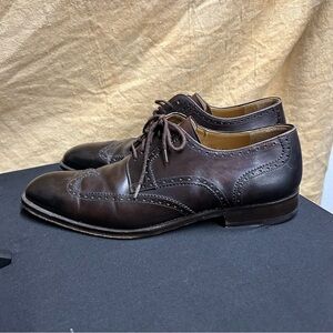 Magnanni Neiman Marcus Shoes Mens 10 Brown Leather Wingtip Oxford Professional